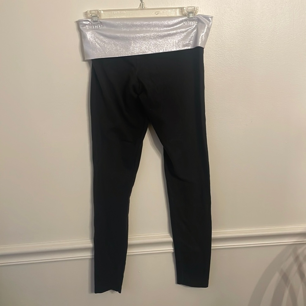 Silver Sparkle Fold Over Leggings